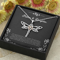 Load image into Gallery viewer, To My Daughter Gifts, Father and Daughter Bond, Dragonfly Necklace For Women, Birthday Present Idea From Dad
