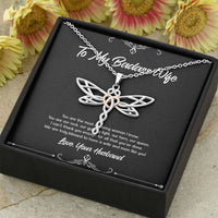 Load image into Gallery viewer, To My Badass Wife, You Are Our Rock, Dragonfly Necklace For Women, Anniversary Birthday Valentines Day Gifts From Husband
