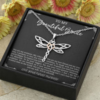 Load image into Gallery viewer, To My Bride  Gifts, You Are My Soulmate, Dragonfly Necklace For Women, Wedding Day Thank You Ideas From Groom
