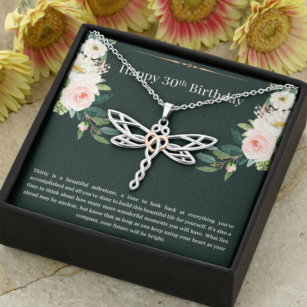 Daughter Dragonfly Necklace - Thirty Is A Beautiful Milestone | 30th Birthday Gift