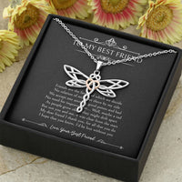 Load image into Gallery viewer, To My Friend Gifts, I&#39;d Be Lost Without You, Dragonfly Necklace For Women, Birthday Present Idea From Bestie
