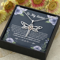 Load image into Gallery viewer, To My Sister Gifts, Having You In My Life Is A Blessing, Dragonfly Necklace For Women, Birthday Present Idea From Sister
