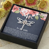 Load image into Gallery viewer, To My Wife, When I Fell In Love With You, Dragonfly Necklace For Women, Anniversary Birthday Gifts From Husband

