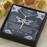 Load image into Gallery viewer, To My Mother-in-law Gifts, I Feel So Lucky, Dragonfly Necklace For Women, Birthday Mothers Day Present From Daughter-in-law Son-in-law
