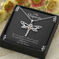 Load image into Gallery viewer, To My Stepmom Gifts, You Are More Than Just A Parent, Dragonfly Necklace For Women, Birthday Mothers Day Present From Stepson
