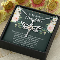 Load image into Gallery viewer, To My Badass Daughter Gifts, If Life Gets You Down, Dragonfly Necklace For Women, Birthday Present Idea From Mom
