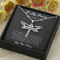 Load image into Gallery viewer, To My Fiancée, I Wish I Could Turn Back The Clock, Dragonfly Necklace For Women, Anniversary Birthday Valentines Day Gifts From Fiancé
