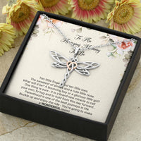 Load image into Gallery viewer, Gift for Expecting Mom, Brand New Miracle, Mom to Be Dragonfly Necklace For Women, Pregnancy Gift For New Mother
