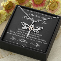 Load image into Gallery viewer, To My Daughter in Law Gifts, I Didn&#39;t Give You The Gift of Life, Dragonfly Necklace For Women, Birthday Present Idea From Mother-in-law
