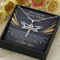 Load image into Gallery viewer, To My Girlfriend, When You Wear This Promise Necklace, Dragonfly Necklace For Women, Anniversary Birthday Gifts From Boyfriend
