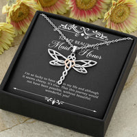 Load image into Gallery viewer, To My Maid of Honor Gifts, I&#39;m Lucky To Have You, Dragonfly Necklace For Women, Wedding Day Thank You Ideas From Bride
