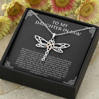 Load image into Gallery viewer, To My Daughter in Law Gifts, I Will Forever Love You, Dragonfly Necklace For Women, Birthday Present Idea From Mother-in-law
