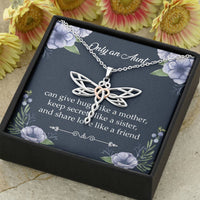 Load image into Gallery viewer, To My Aunt Gifts, Only An Aunt Can Give Hugs Like A Mother, Dragonfly Necklace For Women, Aunt Birthday Present From Niece Nephew

