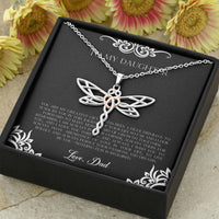 Load image into Gallery viewer, To My Daughter  Gifts, You Are My Greatest Gift, Dragonfly Necklace For Women, Birthday Present Idea From Dad
