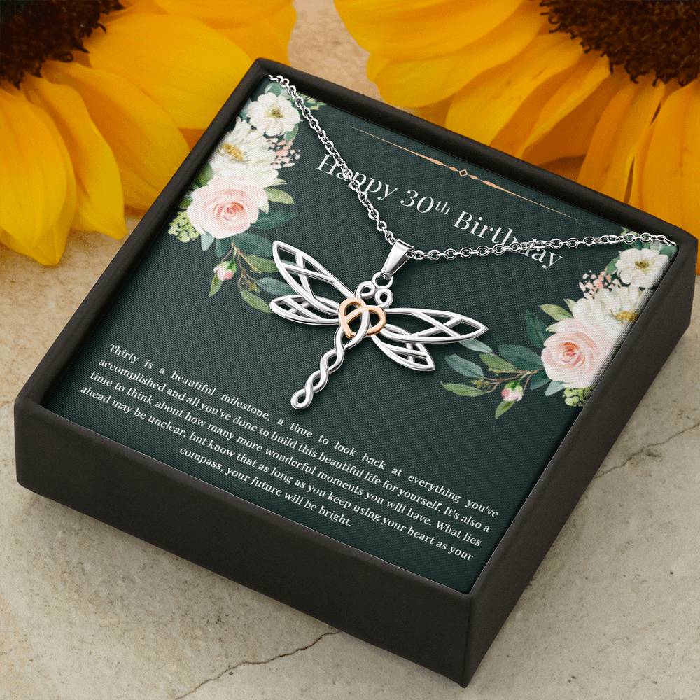 Daughter Dragonfly Necklace - Thirty Is A Beautiful Milestone | 30th Birthday Gift