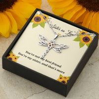 Load image into Gallery viewer, To My Sister-in-law Gifts, You&#39;re Not My Best Friend, Dragonfly Necklace For Women, Birthday Present Idea From Sister
