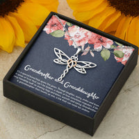 Load image into Gallery viewer, To My Granddaughter Gifts, Special Bond, Dragonfly Necklace For Women, Birthday Present Idea From Grandma
