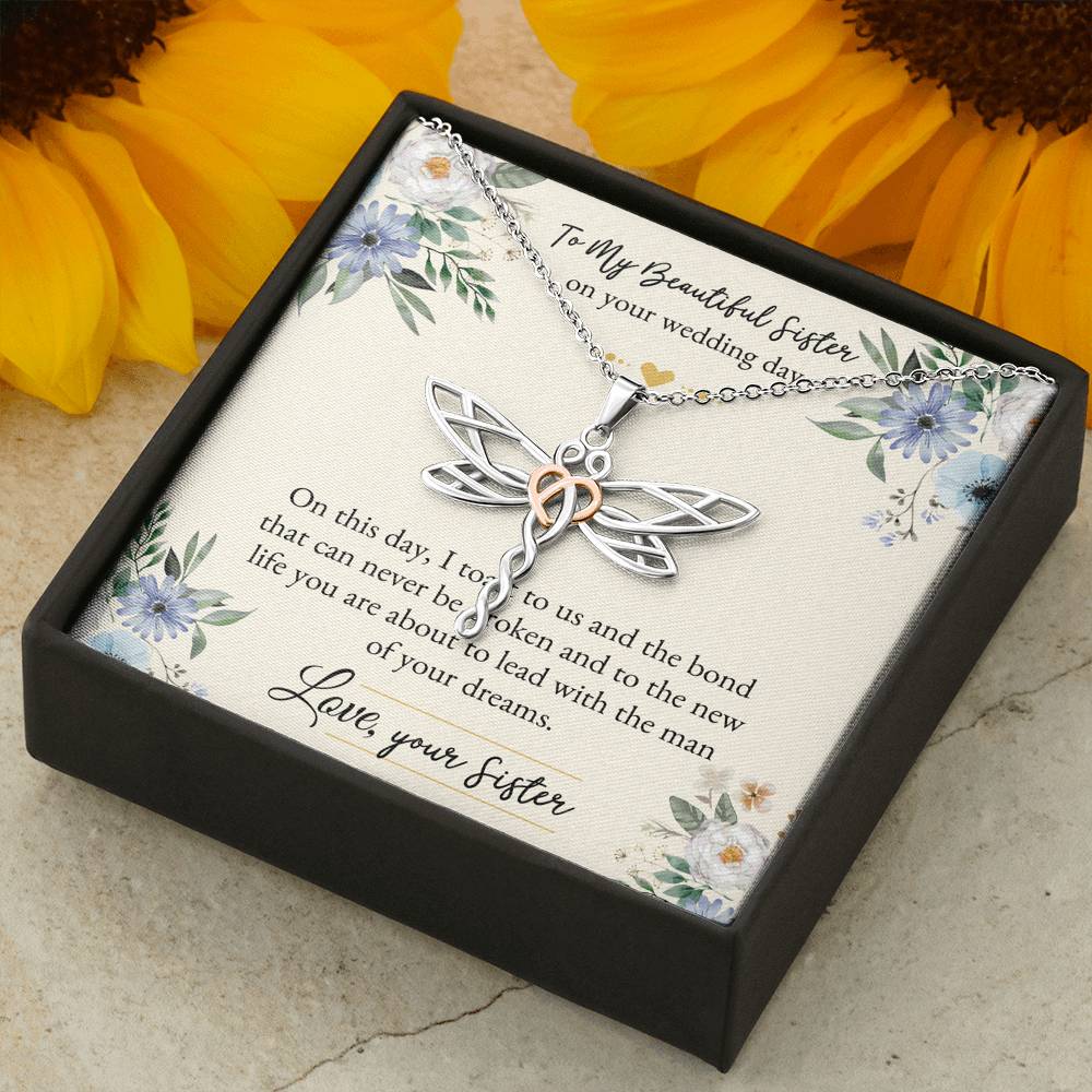 Bride Gifts, On This Day, Dragonfly Necklace For Women, Wedding Day Thank You Ideas From Sister
