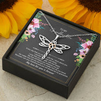 Load image into Gallery viewer, To My Granddaughter Gifts, Every Day That You Are Not With Me, Dragonfly Necklace For Women, Birthday Present Idea From Grandma Grandpa
