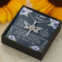 Load image into Gallery viewer, To My Mother-in-law Gifts, I Feel So Lucky, Dragonfly Necklace For Women, Birthday Mothers Day Present From Daughter-in-law Son-in-law
