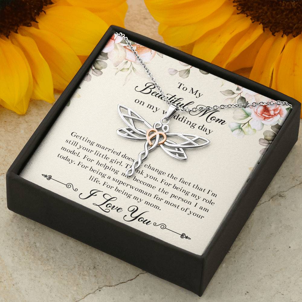 Mom of the Bride Gifts, I'm Still Your Little Girl, Dragonfly Necklace For Women, Wedding Day Thank You Ideas From Bride
