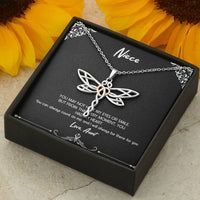 Load image into Gallery viewer, To My Niece  Gifts, You Can Always Count On Me, Dragonfly Necklace For Women, Birthday Present Idea From Aunt
