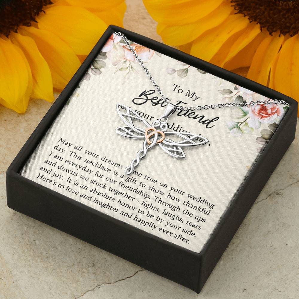 Bride Gifts, May All Your Dreams Come True, Dragonfly Necklace For Women, Wedding Day Thank You Ideas From Best Friend