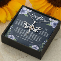 Load image into Gallery viewer, To My Daughter Gifts, When I First Held You In My Arms, Dragonfly Necklace For Women, Birthday Present Ideas From Mom Dad
