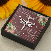 Load image into Gallery viewer, To My Unbiological Sister Gifts, Thank You, Dragonfly Necklace For Women, Birthday Present Idea From Sister-in-law
