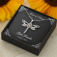 Load image into Gallery viewer, To My Maid of Honor Gifts, Best Friends for Life, Dragonfly Necklace For Women, Wedding Day Thank You Ideas From Bride

