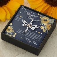 Load image into Gallery viewer, To My Bride Gifts, I Have A Dream, Dragonfly Necklace For Women, Wedding Day Thank You Ideas From Groom
