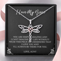 Load image into Gallery viewer, To My Niece  Gifts, You Are Simply Amazing, Dragonfly Necklace For Women, Birthday Present Idea From Aunt
