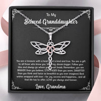 Load image into Gallery viewer, To My Granddaughter Gifts, You Are A Gift, Dragonfly Necklace For Women, Birthday Present Idea From Grandma
