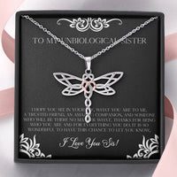 Load image into Gallery viewer, To My Unbiological Sister Gifts, I Hope You See in Yourself, Dragonfly Necklace For Women, Birthday Present Idea From Sister-in-law
