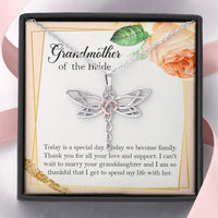 Load image into Gallery viewer, Grandmother of the Bride Gifts, Today Is A Special Day, Dragonfly Necklace For Women, Wedding Day Thank You Ideas From Groom
