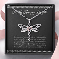 Load image into Gallery viewer, To My Daughter Gifts, You Are One Of My Greatest Joys, Dragonfly Necklace For Women, Birthday Present Ideas From Mom Dad
