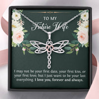 Load image into Gallery viewer, To My Bride Gifts, To My Future Wife, Dragonfly Necklace For Women, Wedding Day Engagement Thank You Ideas From Groom
