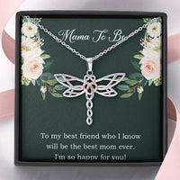 Load image into Gallery viewer, Gift for Expecting Mom, To My Best Friend, Mom to Be Dragonfly Necklace For Women, Pregnancy Gift For New Mother
