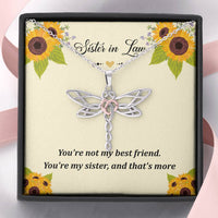 Load image into Gallery viewer, To My Sister-in-law Gifts, You&#39;re Not My Best Friend, Dragonfly Necklace For Women, Birthday Present Idea From Sister
