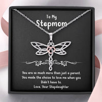 Load image into Gallery viewer, To My Stepmom Gifts, You Are More Than Just A Parent, Dragonfly Necklace For Women, Birthday Mothers Day Present From Stepdaughter
