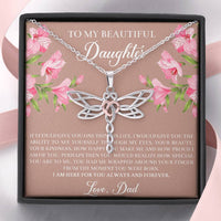 Load image into Gallery viewer, To My Daughter Gifts, If I Could Give You One Thing In Life, Dragonfly Necklace For Women, Birthday Present Idea From Dad

