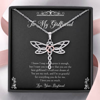 Load image into Gallery viewer, To My Girlfriend, You Are My Rock, Dragonfly Necklace For Women, Anniversary Birthday Valentines Day Gifts From Boyfriend
