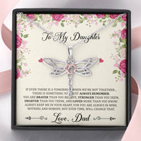 Load image into Gallery viewer, To My Daughter Gifts, You Are Braver Than You Believe, Dragonfly Necklace For Women, Birthday Present Idea From Dad
