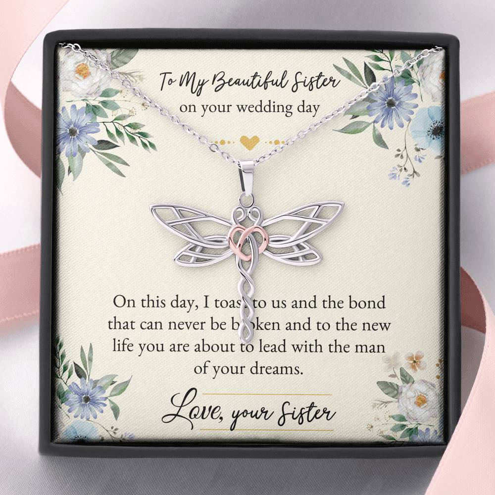 Bride Gifts, On This Day, Dragonfly Necklace For Women, Wedding Day Thank You Ideas From Sister
