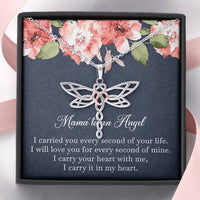 Load image into Gallery viewer, Loss of Baby Gifts, Mama to an Angel, Sympathy Dragonfly Necklace For Loss of Baby, Memorial Sorry For Your Loss Present
