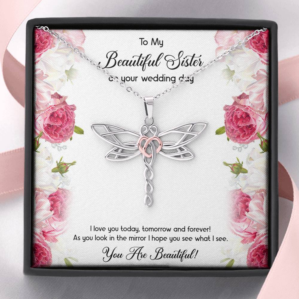 Bride Gifts, You Are Beautiful, Dragonfly Necklace For Women, Wedding Day Thank You Ideas From Sister