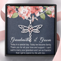 Load image into Gallery viewer, Grandmother of the Groom Gifts, Today Is A Special Day, Dragonfly Necklace For Women, Wedding Day Thank You Ideas From Bride

