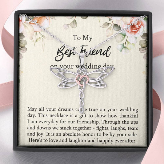 Bride Gifts, May All Your Dreams Come True, Dragonfly Necklace For Women, Wedding Day Thank You Ideas From Best Friend