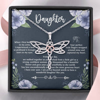 Load image into Gallery viewer, To My Daughter Gifts, When I First Held You In My Arms, Dragonfly Necklace For Women, Birthday Present Ideas From Mom Dad
