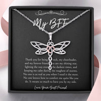 Load image into Gallery viewer, To My Friend Gifts, It Means So Much To Have You By My Side, Dragonfly Necklace For Women, Birthday Present Idea From Bestie
